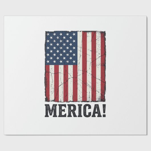 Distressed Merica Flagge Patrioten Vector-Shirt-De Geschenkpapier (Flach)