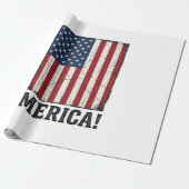 Distressed Merica Flagge Patrioten Vector-Shirt-De Geschenkpapier (Ungerollt)