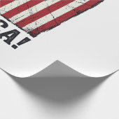 Distressed Merica Flagge Patrioten Vector-Shirt-De Geschenkpapier (Ecke)