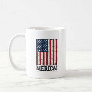 Distressed Merica Flagge Patrioten Vector-Shirt-De Kaffeetasse