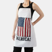 Distressed Merica Flagge Patrioten Vector-Shirt De Schürze (InSitu)