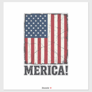 Distressed Merica Flagge Patriotisches Vektor-Shir Aufkleber