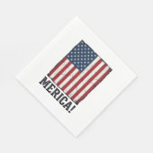 Distressed Merica Flagge Patriotisches Vektor-Shir Serviette (Ecke)