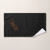 Distressed Name Bath Towels (Black & Rust) Badhandtuch Set (Handtuch)