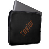 Distressed Name Tablet Case (Black & Rust) (Vorne Rechts)