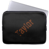 Distressed Name Tablet Case (Black & Rust) (Vorderseite)