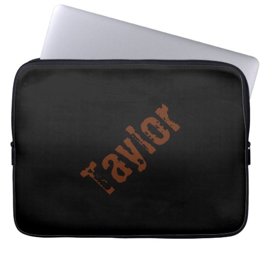 Distressed Name Tablet Case (Black & Rust) (Vorderseite)