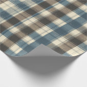 Distressed Navy and Taupe Plaid for Father’s Day Geschenkpapier (Ecke)