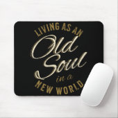 Distressed Old Soul In A New World Country Bluegr Mousepad (Mit Mouse)