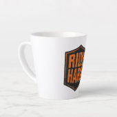Distressed Orange "Ride Hard" Patch Milchtasse (Linke Ecke)