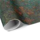 Distressed Patina Copper Vintage Ephemera  Geschenkpapier (Rolleneckpunkt)