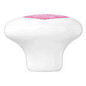 Distressed Pink Heart Pawprint Ceramic Knob Keramikknauf (Seitenansicht)