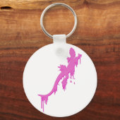Distressed Pink Salamander With Paint Drip Schlüsselanhänger (Vorderseite)