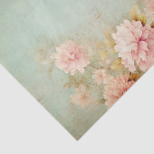 Distressed Pretty Pink Flowers on One Side Seidenpapier (Ausschnitt)