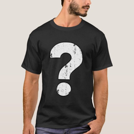 Distressed Question Mark T-Shirt (Vorderseite)