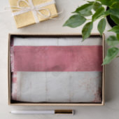 Distressed Red and White Damask Collage Seidenpapier (Geschenk)