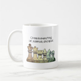 Distressed Retro Chess Teile in a Row Chess Quote Kaffeetasse