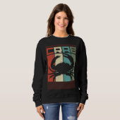 Distressed Retro Crab Graphic Seafood & Crab Sweatshirt (Vorne ganz)