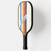 Distressed Retro fünf Strichen mit Name Pickleball Schläger (Links)