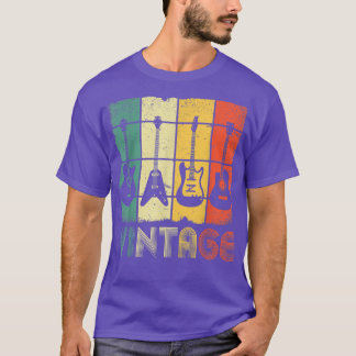 Distressed Retro Vintage Guitar Musician Guitarist T-Shirt