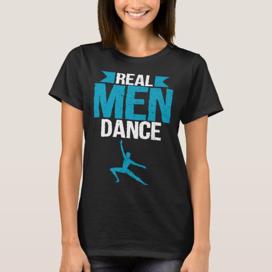 Distressed Retro Vintage Male Ballet Dancer T-Shirt (Vorderseite)