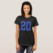 Distressed Royal Blue Number 20 Jersey Player Unif T-Shirt (Vorne ganz)