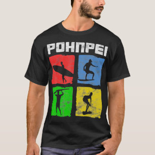DISTRESSED Schönes Pohnpei Surfen T-Shirt