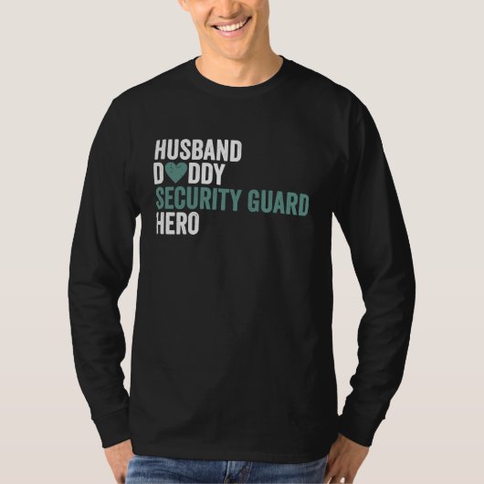 Distressed Security Guard  Husband Daddy Security  T-Shirt (Vorderseite)