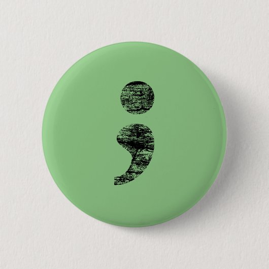 Distressed Semikolon-Knopf Button (Vorderseite)