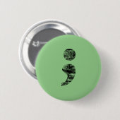 Distressed Semikolon-Knopf Button (Vorne & Hinten)