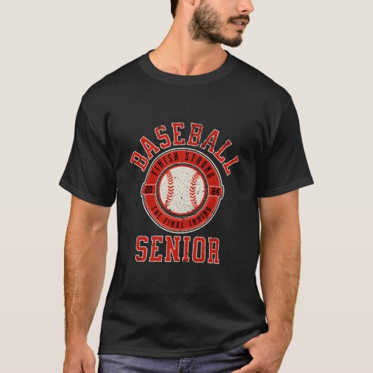 Distressed Senior Baseball Mom Baseball Senior 202 T-Shirt (Vorderseite)
