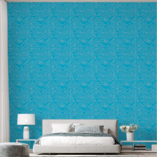 Distressed Sky Blue Tapete