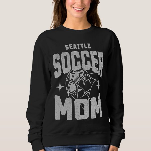 Distressed Soccer Mom Seattle Washington Sweatshirt (Vorderseite)