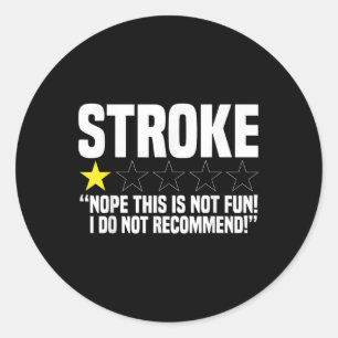 Distressed Stroke Nope Dies ist kein Spaß!i sind n Runder Aufkleber