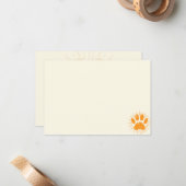 Distressed Sunbeam Dog Paw Blank Cream Off White Mitteilungskarte (Vorderseite/Rückseite Beispiel)