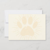 Distressed Sunbeam Dog Paw Blank Cream Off White Mitteilungskarte (Rückseite)