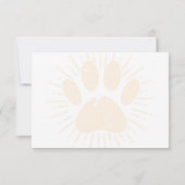 Distressed Sunbeam Dog Paw Custom Blank Mitteilungskarte (Rückseite)