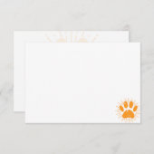 Distressed Sunbeam Dog Paw Custom Blank Mitteilungskarte (Vorne/Hinten)