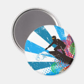 Distressed Surfer Paradise Magnet (Vorderseite/Rückseite)