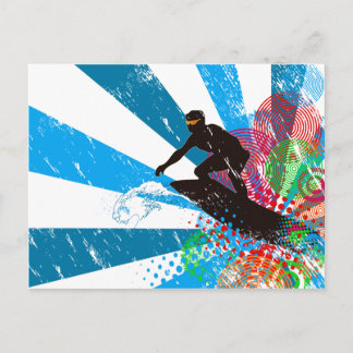 Distressed Surfer Paradise Postkarte