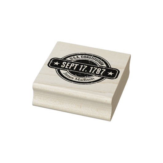 Distressed U.S. History Dates Constitution Day Gummistempel (Stempel)