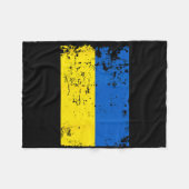Distressed Ukraine Flag Blue Yellow Patriotic Supp Fleecedecke (Vorderseite (Horizontal))