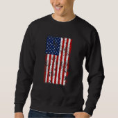 Distressed US American Flag Sweatshirt (Vorderseite)