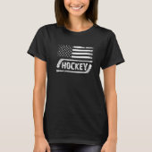 Distressed US Flag Hockey 4th Of July Hockey Patr T-Shirt (Vorderseite)