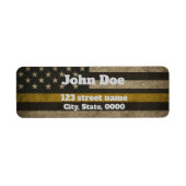 Distressed USA Flag with Thin Yellow Line  (Vorne)