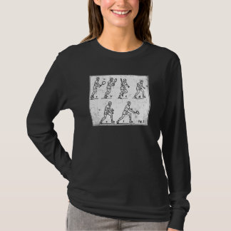 Distressed Vintag Tennis Volley Retro Illustratio T-Shirt
