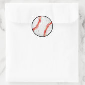 Distressed Vintage Baseball Graphic Design Runder Aufkleber (Tasche)