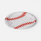 Distressed Vintage Baseball Retro Athletic Style Pappteller (Schrägansicht)