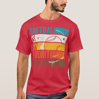 Distressed Vintage Mädchen Softball Ist Mein Liebl T-Shirt