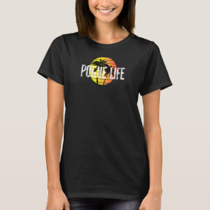 Distressed Vintage Style Pogue Life Palmen Sonne T-Shirt